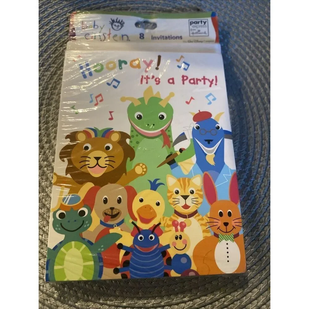 Baby Einstein Pack of 8 Party Invitations Hallmark Disney New